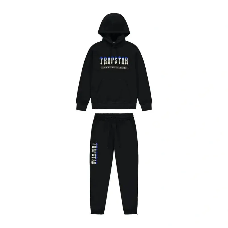TRAPSTAR CHENILLE DECODED 2.0 HOODED TRACKSUIT - BLACK ICE EDITION TRAPSTAR CHENILLE DECODED 2.0 DRES Z KAPTUREM - EDYCJA BLACK ICE