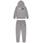 TRAPSTAR CHENILLE DECODED HOODIE TRACKSUP - SZARY ICE FLAVOURS EDITION