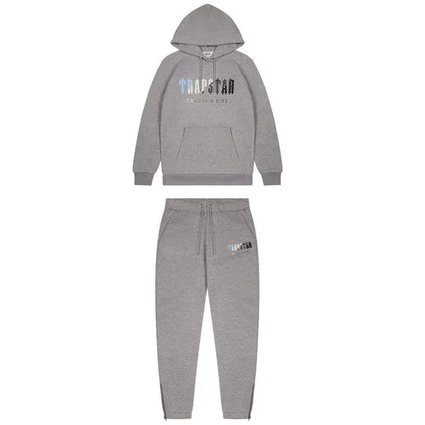 TRAPSTAR CHENILLE DECODED HOODIE TRACKSUIT - GREY ICE FLAVOURS EDITION TRAPSTAR CHENILLE DECODED HOODIE TRACKSUP - SZARY ICE FLAVOURS EDITION