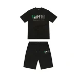 TRAPSTAR CHENILLE DECODED SHORT ZESTAW - ZIELONY CZARNY