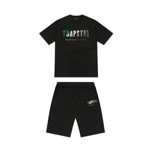 TRAPSTAR CHENILLE DECODED SHORT ZESTAW - ZIELONY CZARNY