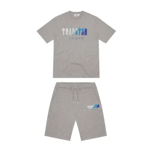 TRAPSTAR CHENILLE DECODED SHORT ZESTAW - GREY ICE FLAVOURS 2.0 EDITION