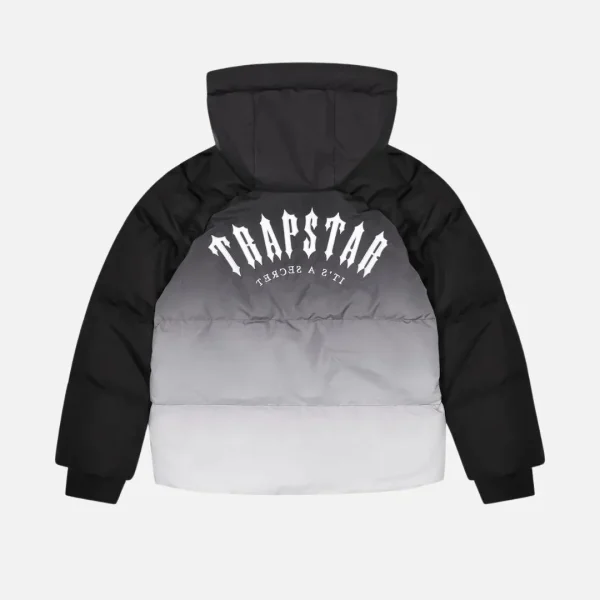 KURTKA PUFFOWA TRAPSTAR IRONGATE Z KAPTUREM 2.0 – CZARNY GRADIENT