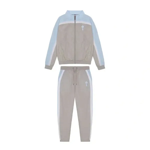 TRAPSTAR IRONGATE T SHELLSUIT - GREY CASHMERE BLUE WHITE TRAPSTAR IRONGATE T-SHIRT - SZARY KASZMIROWY NIEBIESKI BIAŁY