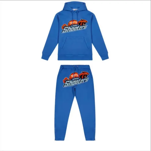 TRAPSTAR LONDON SHOOTERS HOODED TRACKSUIT BLUE TRAPSTAR LONDON SHOOTERS DRES Z KAPTUREM NIEBIESKI