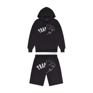 Zestaw spodenek z kapturem Trapstar Arch Shooters – czarny