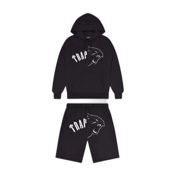 Trapstar Arch Shooters Hooded Shorts Set - Black Zestaw spodenek z kapturem Trapstar Arch Shooters – czarny