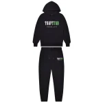 Dres Trapstar Decoded Chenille z kapturem – czarno-zielony
