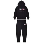 Dres Trapstar Decoded Chenille z kapturem - czarno-różowy