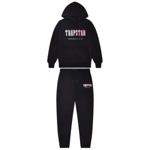 Dres Trapstar Decoded Chenille z kapturem - czarno-różowy