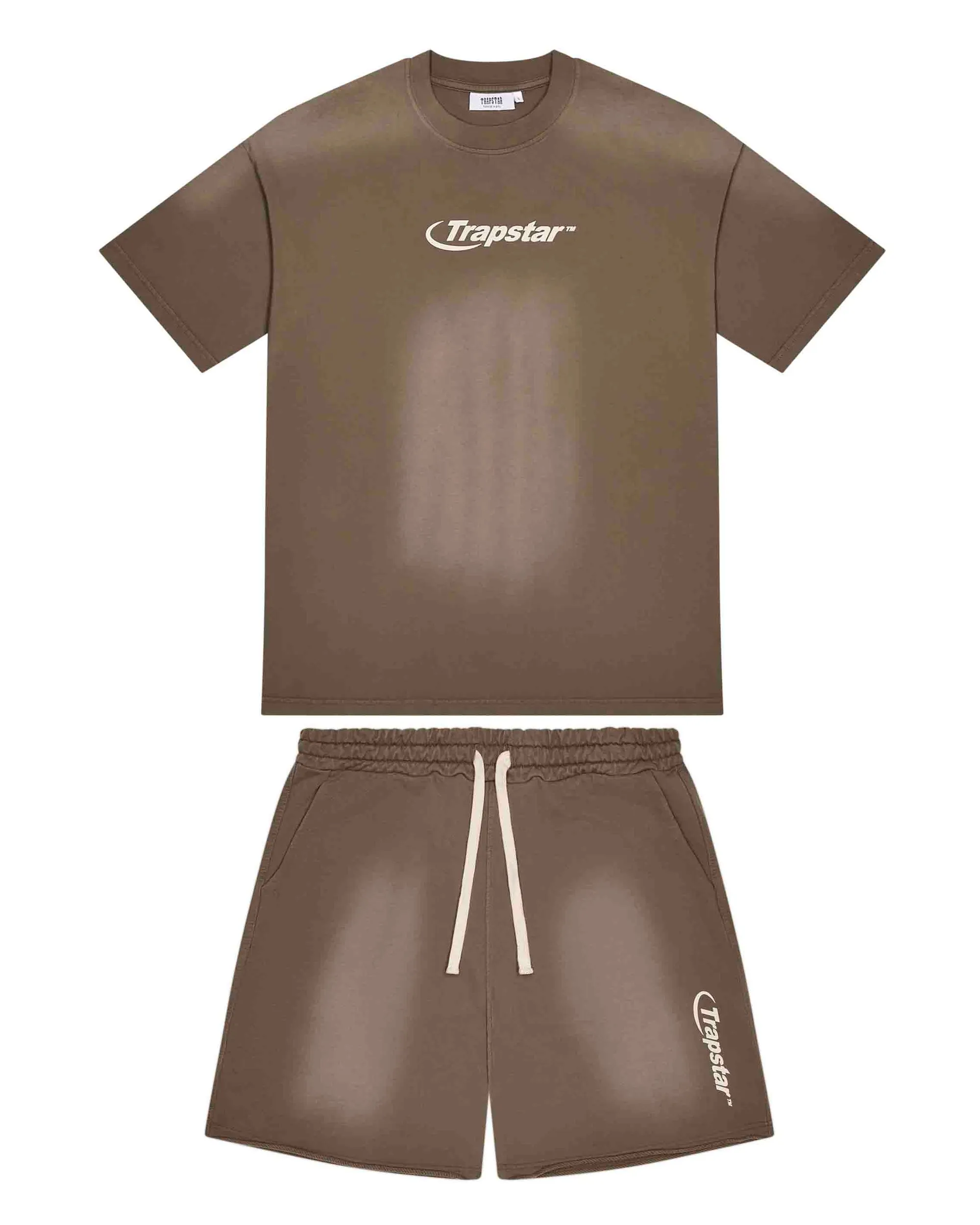 Trapstar Hyperdrive Fade - brown Shorts Set Trapstar Hyperdrive Fade - brązowy zestaw szortów