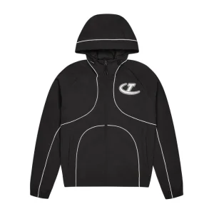 Kurtka wiatrówka Trapstar Hyperdrive z lamówką – czarna