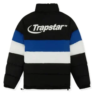 Kurtka puchowa Trapstar Hyperdrive Puffer w kolorze czarno-niebieskim i białym-1