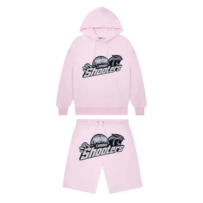 Trapstar Shooters Hoodie Shorts Set - Pink Zestaw Trapstar Shooters z kapturem i krótkimi spodenkami – różowy