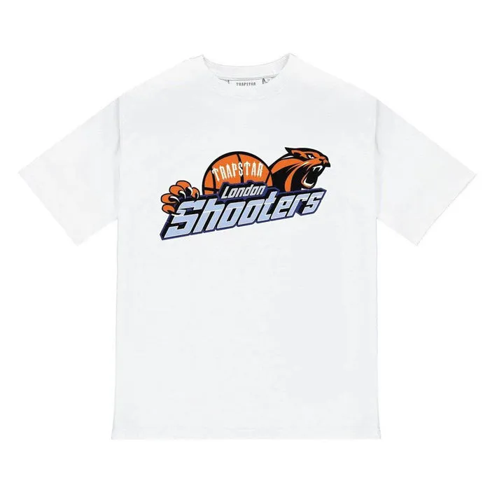 Trapstar Shooters T Shirt- White Orange Koszulka Trapstar Shooters – biało-pomarańczowa