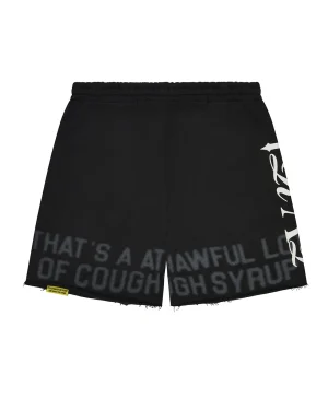 Trapstar X Syrop na kaszel Puff Czarne spodenki-1