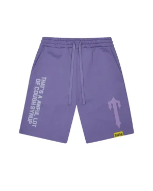 Trapstar X Syrop na kaszel Puff Fioletowe spodenki
