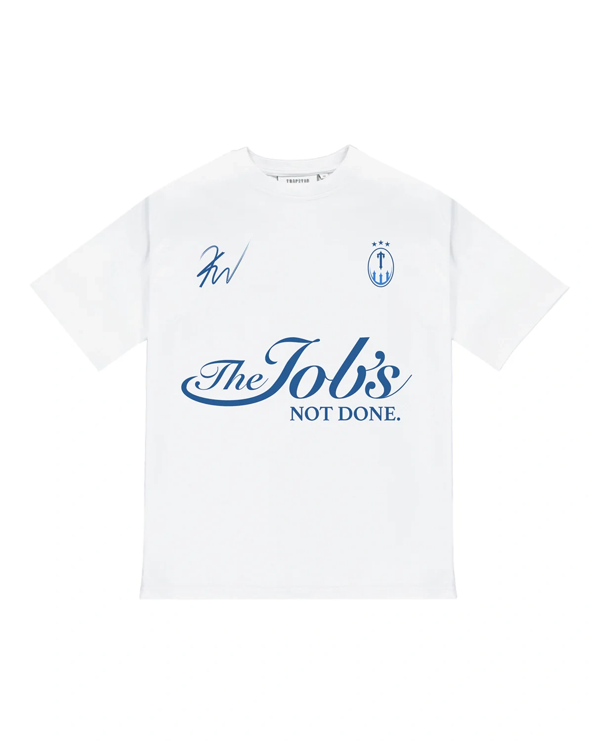 Trapstar X Kid Wild Jobs Not Done White T Shirt Koszulka Trapstar X Kid Wild Jobs Not Done w kolorze białym