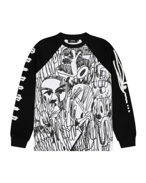 Bluza Trapstar X Sławn Czarny Biały Wafel