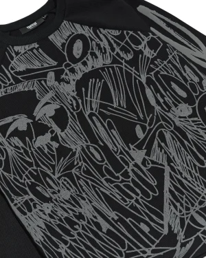Bluza Trapstar X Sławn Czarny Wafel-1