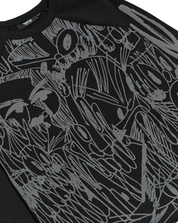 Bluza Trapstar X Sławn Czarny Wafel-1