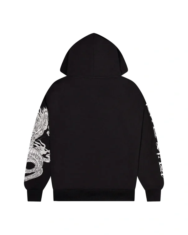 Bluza z kapturem Trapstar x Ed Hardy Black Script-1