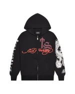 Bluza z kapturem Trapstar x Ed Hardy Black Script