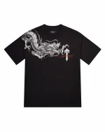 Koszulka Trapstar x Ed Hardy Dragon Diamanté