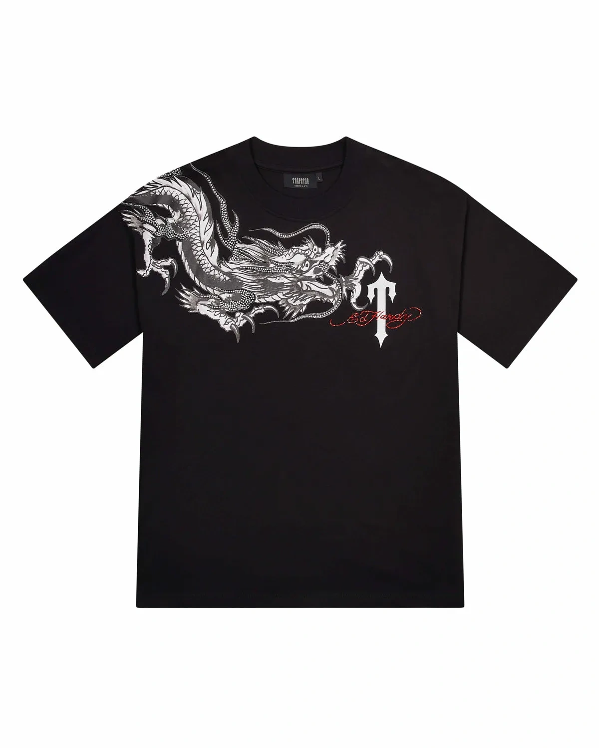 Trapstar x Ed Hardy Dragon Diamanté Tee Koszulka Trapstar x Ed Hardy Dragon Diamanté