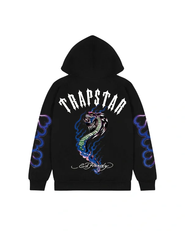 Bluza z kapturem Trapstar x Ed Hardy Flame Snake