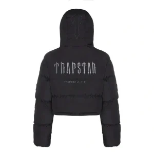 Damska kurtka puchowa z kapturem Trapstar Decoded 2022 - CZARNY-1