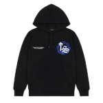 Bluza z kapturem Trapstar Chain Script Ice White Logo w kolorze czarnym