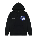 Bluza z kapturem Trapstar Chain Script Ice White Logo w kolorze czarnym