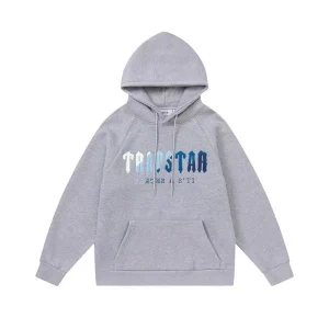 Bluza z kapturem Trapstar Blue Logo w kolorze szarym