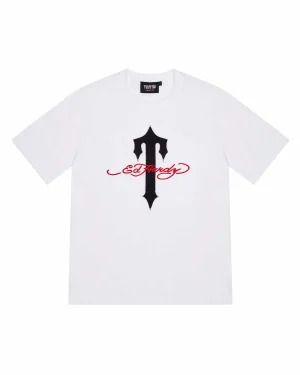 Koszulka Trapstar x Ed Hardy Ironagte T Tee - biała
